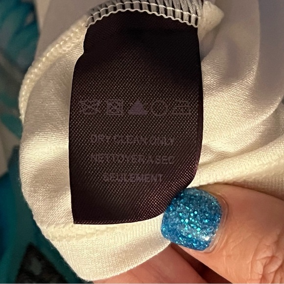 Hale Bob Blue Chiffon Summer Blouse Boho Beachy Coastal Flutter Sleeves M NWT - Picture 10 of 14